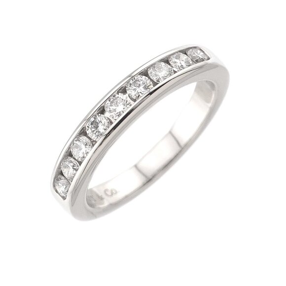 TIFFANY & CO. Platinum Diamond Ring - Picture 1 of 7
